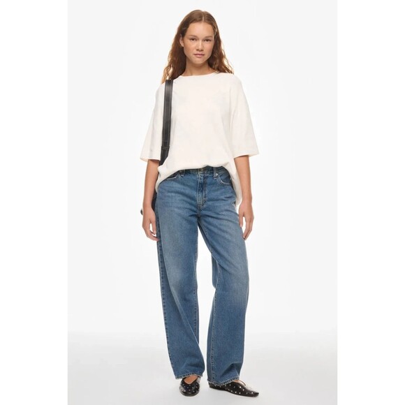 Levi's Denim - Levis Premium Womens Baggy Dad Denim Jeans 25 Blue Mid Rise Loose Relaxed New